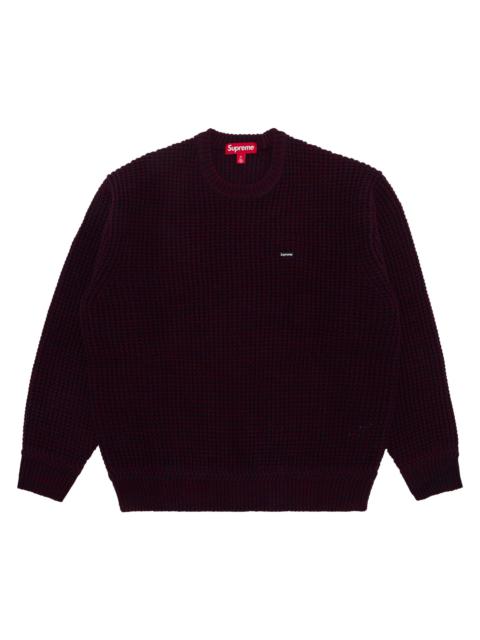 Supreme Supreme Waffle Small Box Sweater 'Burgundy M�lange'