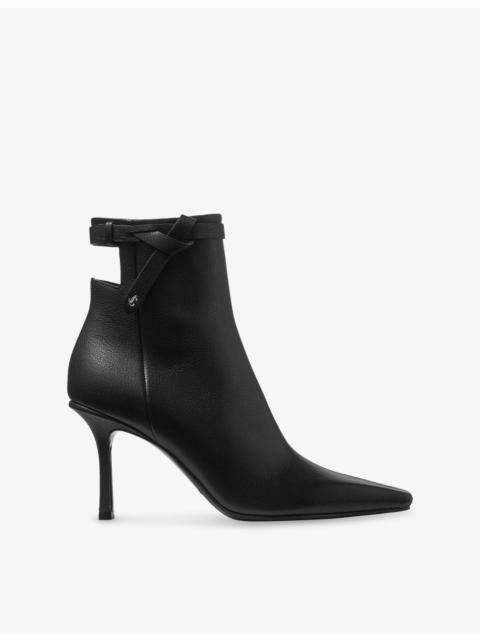 JIMMY CHOO Camie AB 85 Leather Ankle Boots