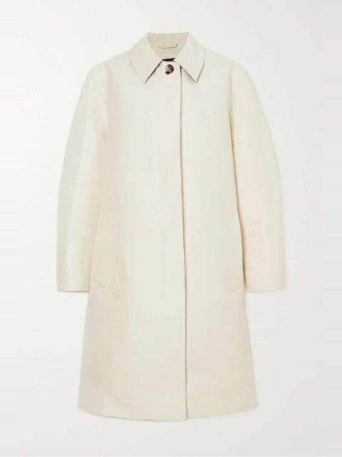 Cotton and linen-blend coat