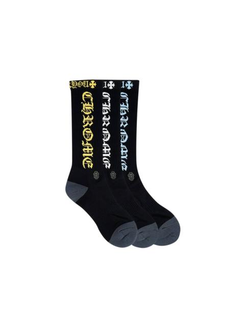 Chrome Hearts Chrome Hearts 3-Pack Socks 'Black' | REVERSIBLE