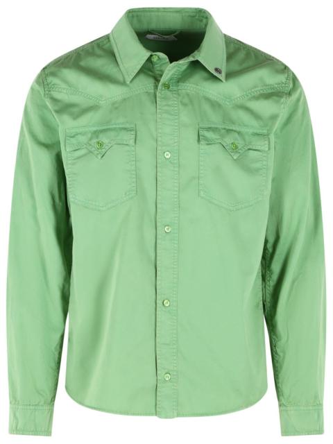 VERSACE Versace Green Cotton Shirt