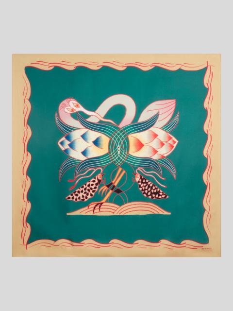 Etro SILK SCARF WITH PLACED MOTIF