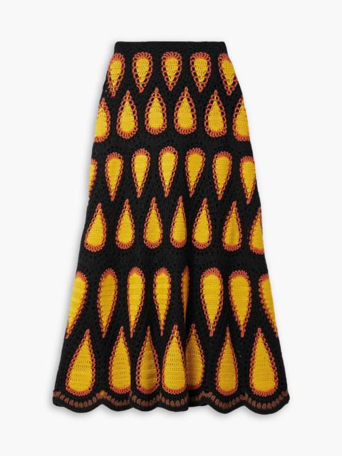 GABRIELA HEARST Cleo crocheted cashmere maxi skirt