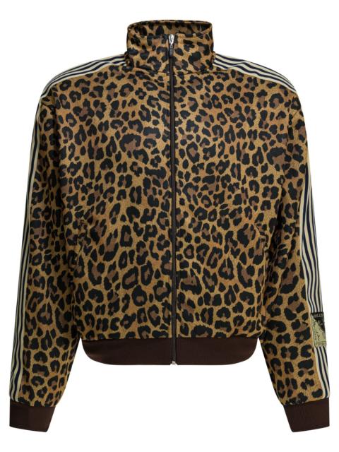 Kapital Kapital Smooth Jersey Leopard Zipper Sweatshirt Brown