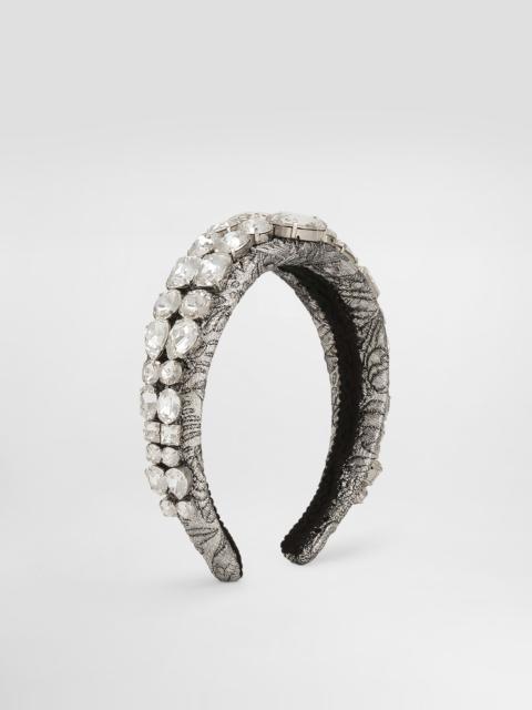 Dolce & Gabbana Floral jacquard headband with embroidery