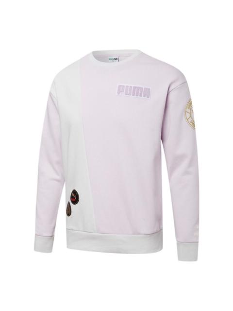 PUMA PUMA Mix Badge Long Crew Sweater 'Purple' 537008-17