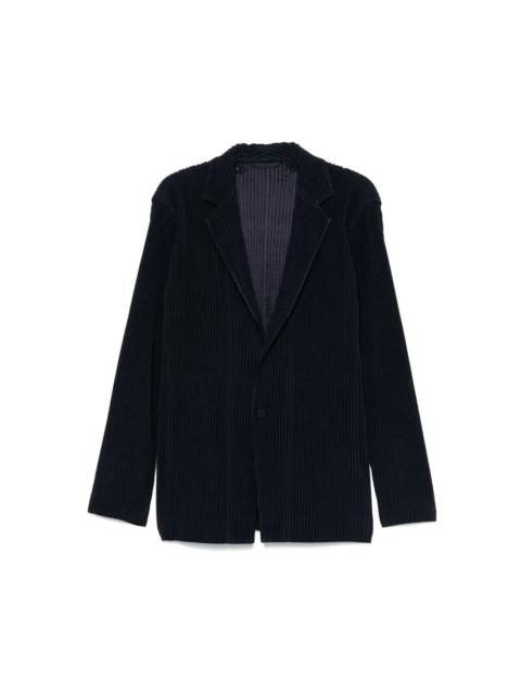 ISSEY MIYAKE TAILORED PLEATS JACKET - MIDNIGHT BLUE