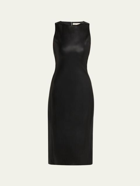 Alice + Olivia Wynell Vegan Leather Knee-Length Dress