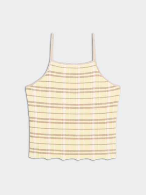 GUEST IN RESIDENCE Plaid Tank Top