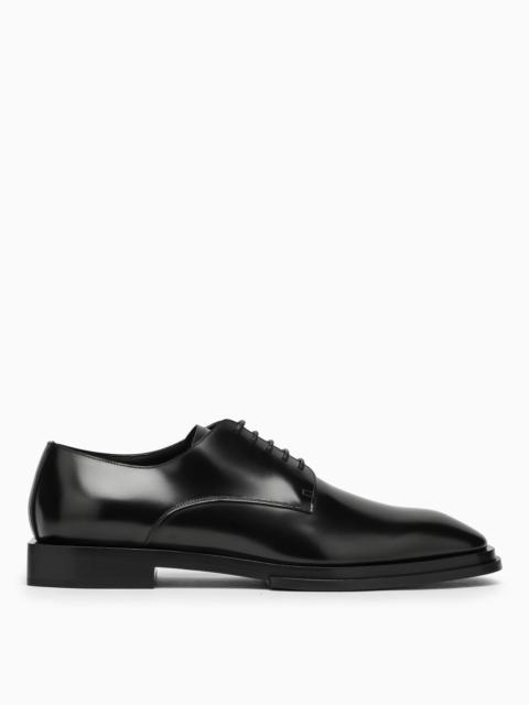 Alexander Mc Queen Black Leather Lace Up