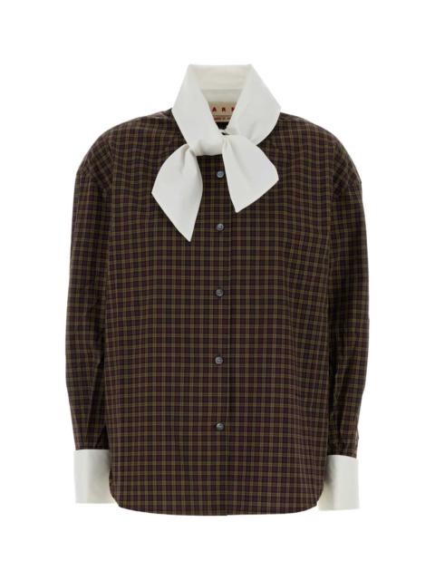 Marni Marni Women Embroidered Poplin Oversize Shirt