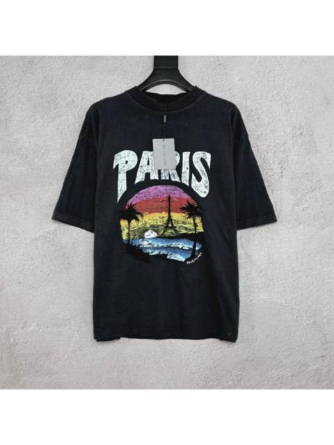BALENCIAGA Balenciaga Paris Tropical cotton jersey T-shirt