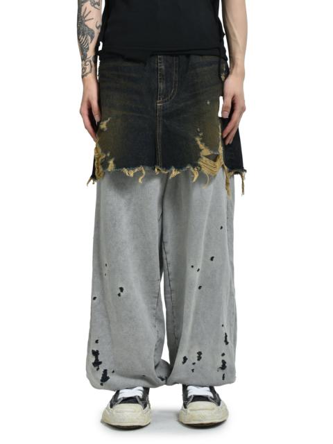 Maison MIHARAYASUHIRO WAIST LAYERED JEANS / IND