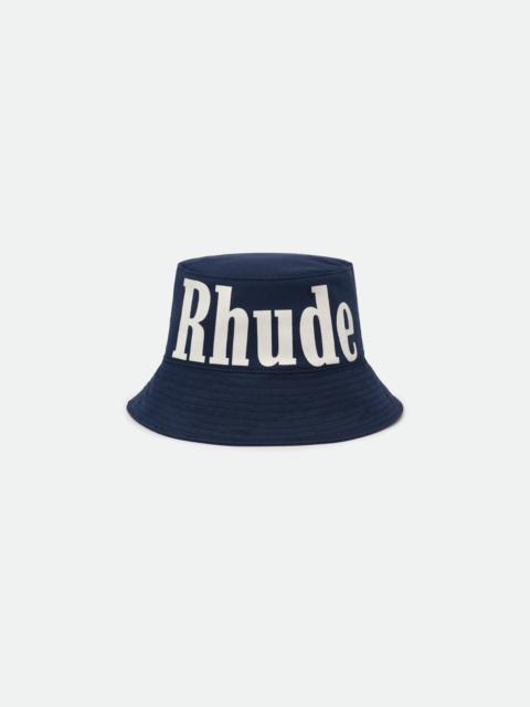 Rhude OVERSIZED LOGO BUCKET HAT