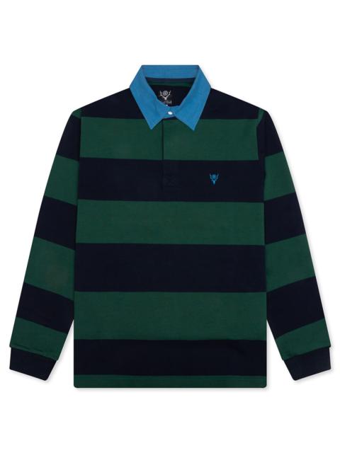 South2 West8 RUGGER SHIRT - NAVY