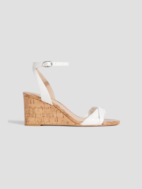 Stuart Weitzman Everly 75 leather wedge sandals
