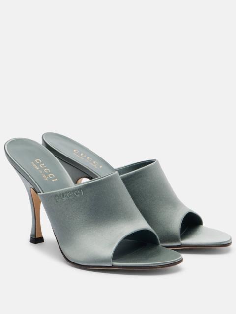 GUCCI 95 satin mules