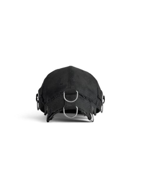 BALENCIAGA Men's D-ring Cargo Cap in Black