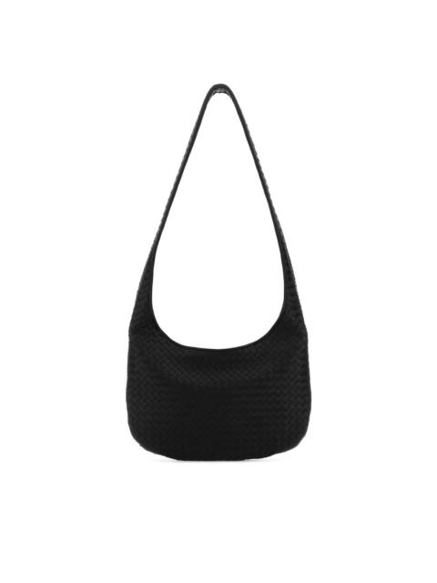 Bottega Veneta Bottega Veneta Veneto Black Leather Shoulder Bag New & Authe