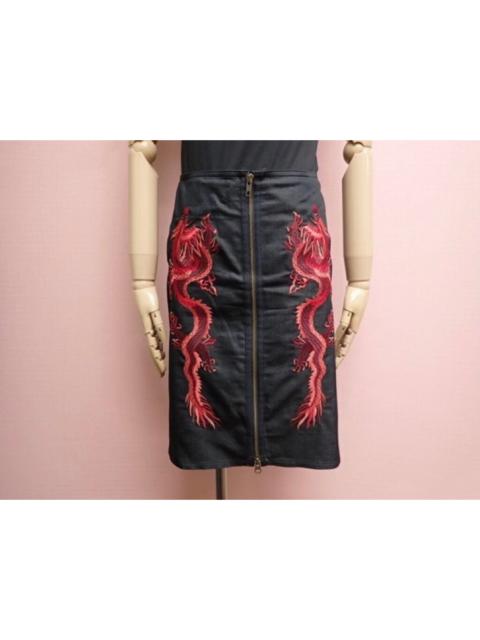 Other Designers Vivienne Tam Dragon Embroidery Skirt
