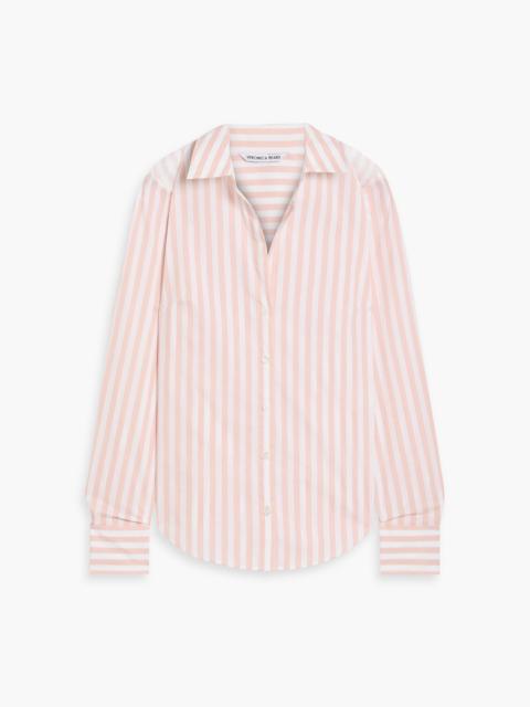 VERONICA BEARD Amelia striped cotton-blend poplin shirt