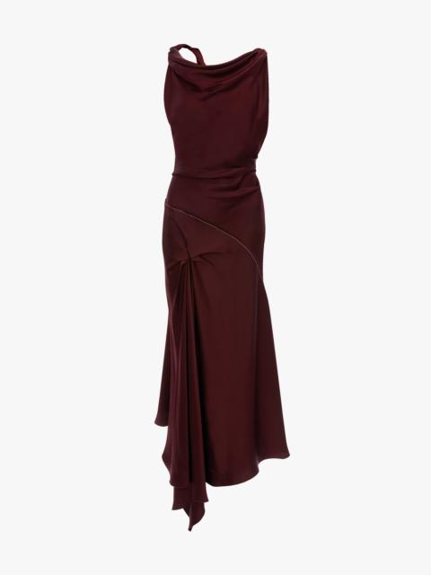 Victoria Beckham Posy Midi Dress In Cinnabar Red