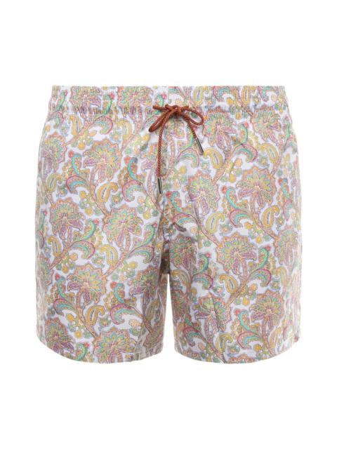 Swim Trunks With Paisley Print