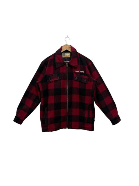 Other Designers Japanese Brand - Rock Hard Survival Checked Plaid Zipper Jacket