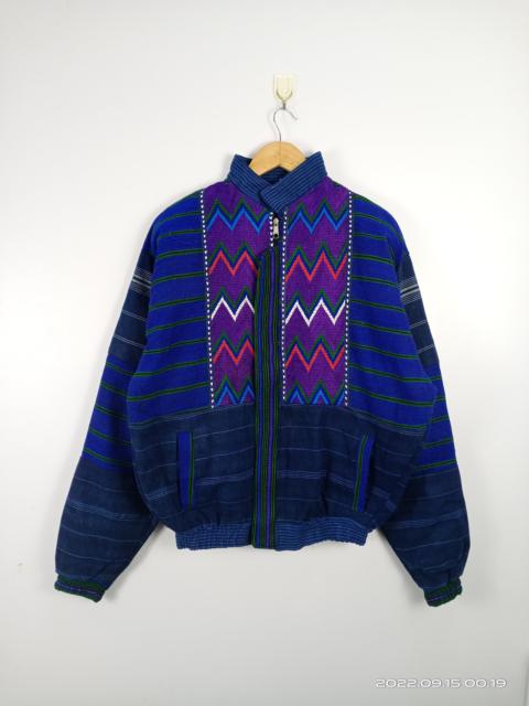Other Designers Vintage - No Brand Multicolor Knit Zipper Bomber Style Jacket