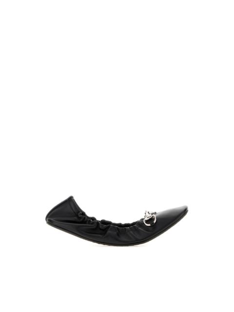 GUCCI GUCCI $760 Black Prima Ballet Flats New & Authentic (Women's