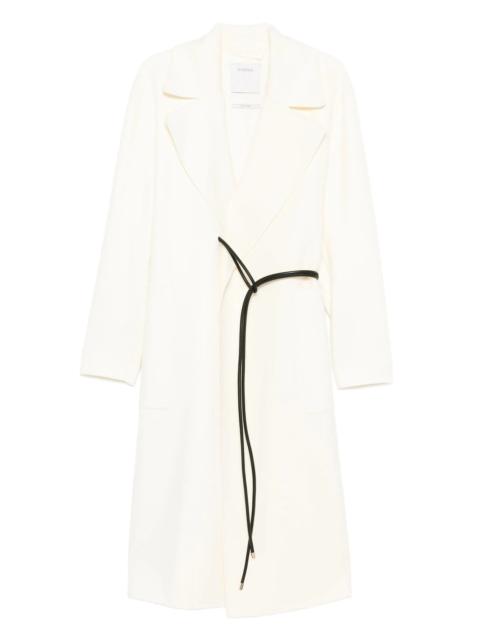 Sportmax knotted-tie fastening coat