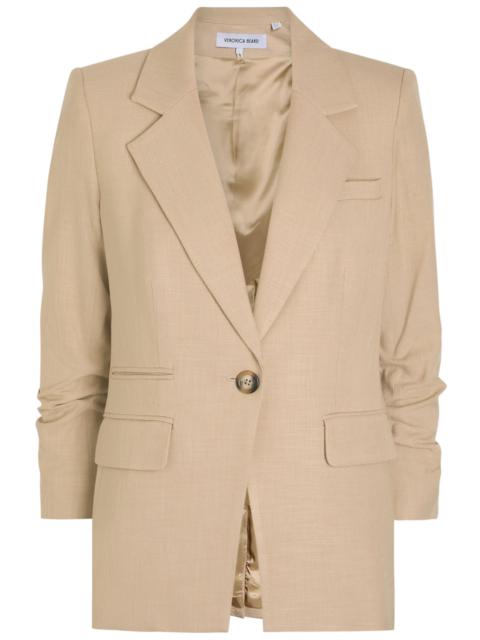 VERONICA BEARD Veronica Beard Battista Gathered-sleeve Woven Blazer