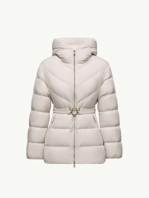 Moncler Brosse Diagonal-Quilted Hooded Short Down Jacket