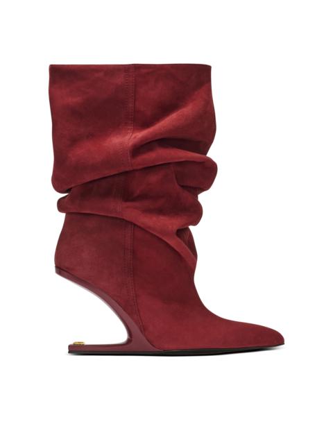 Balmain No Wedge suede ankle boots