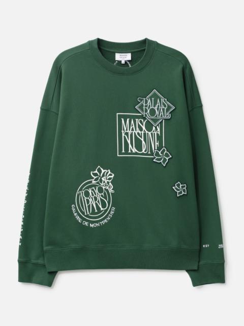 Maison Kitsuné ART NOUVEAU STAMPS OVERSIZE SWEATSHIRT
