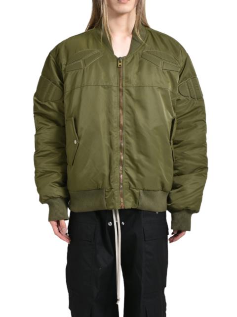 SATOSHI NAKAMOTO SATIN MA-1 MOTO JACKET / GRN