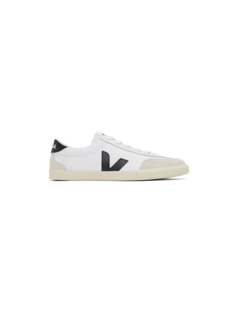 VEJA White & Black Volley Canvas Sneakers