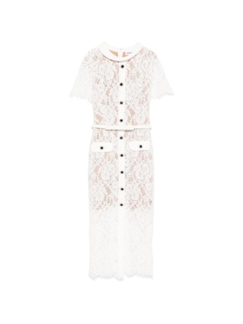floral-lace midi dress