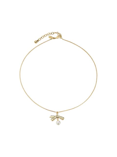 JIMMY CHOO Ribbon Pendant Necklace
