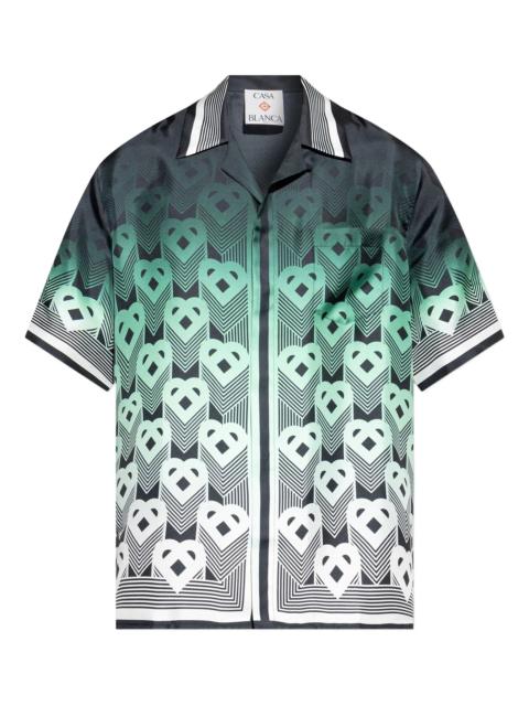 CASABLANCA monogram gradient silk shirt