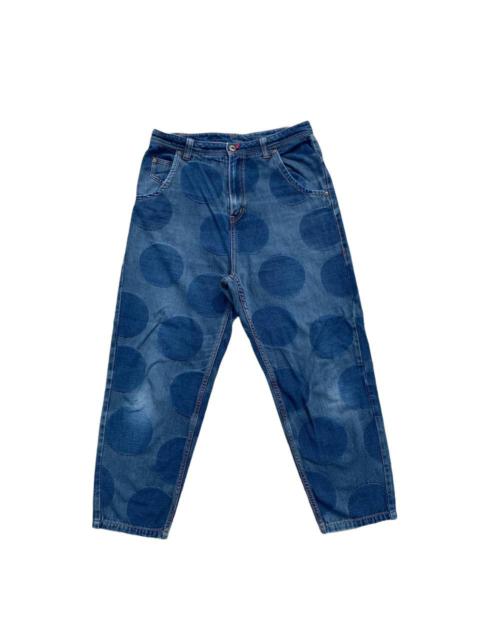 Other Designers Japanese Brand - Vintage Polka Dot Patched Cropped Denim Pants