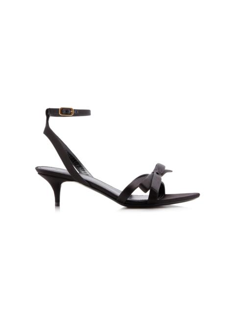 BALENCIAGA Nano Bow-Detailed Satin Sandals black