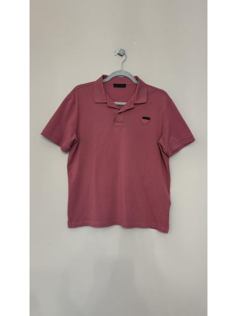 Prada Coral Classic polo shirt with logo rare luxury