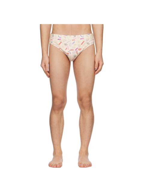 JACQUEMUS Beige Le Raphia 'Le Slip De Bain' Swim Briefs