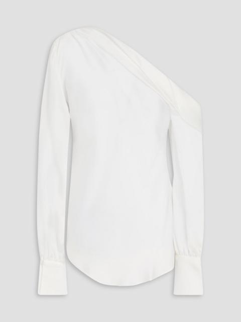 SIMKHAI Alice one-shoulder satin-crepe top