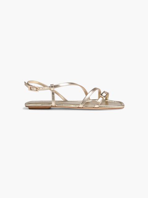 Stuart Weitzman Georgie metallic leather sandals