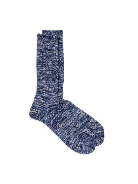 ANONYMOUSISM Anonymous Ism 5 Colour Mix Crew Sock Navy