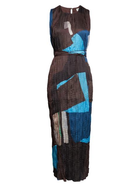 STAUD STAUD Mizu Sleeveless Colorblock Dress in Blue Prism at Nordstrom