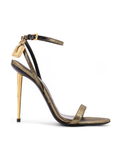 TOM FORD Laminated Leather Sandals With Logoed Padlock