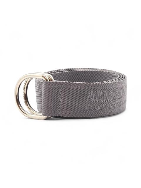 Other Designers Armani Collezioni - Fabric with Metal Double Ring Buckle Gray Belt - New